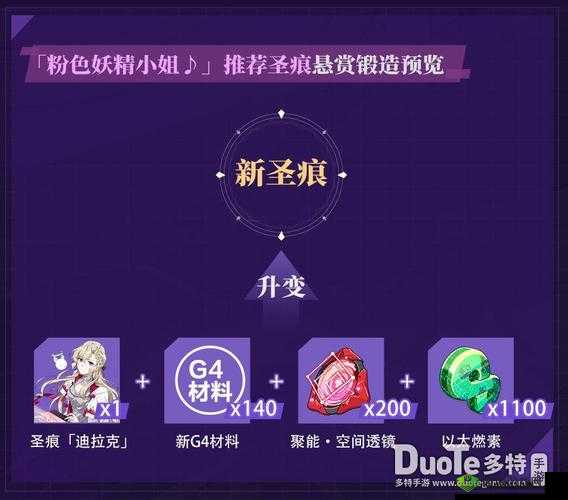 崩坏3迪拉克圣痕锻造公式揭秘,材料清单大公开