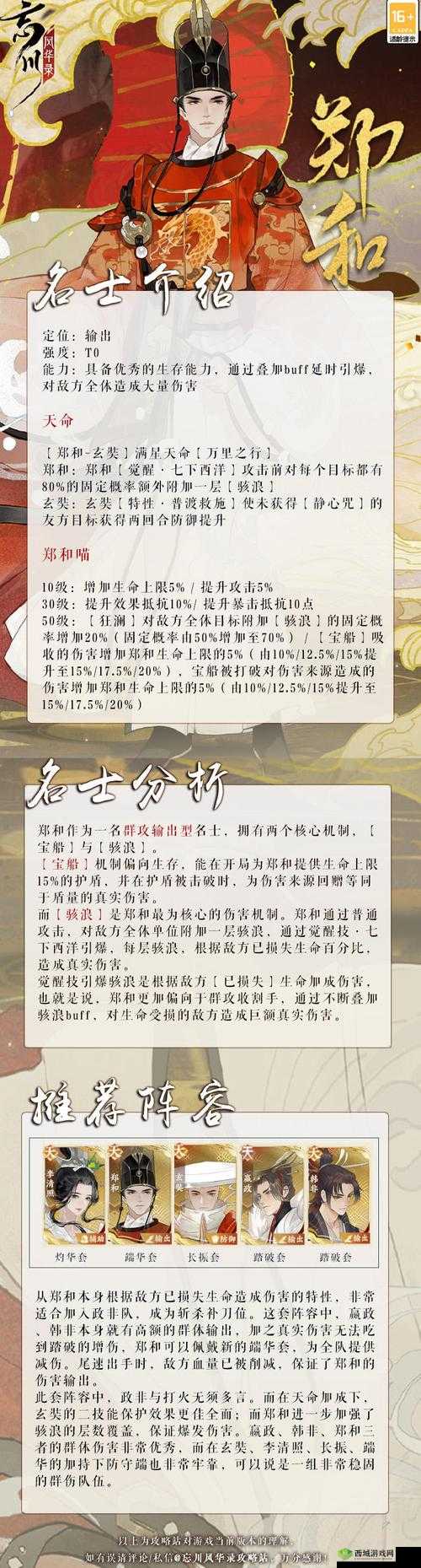 忘川风华录石崇阵容搭配推荐，策略与资源管理