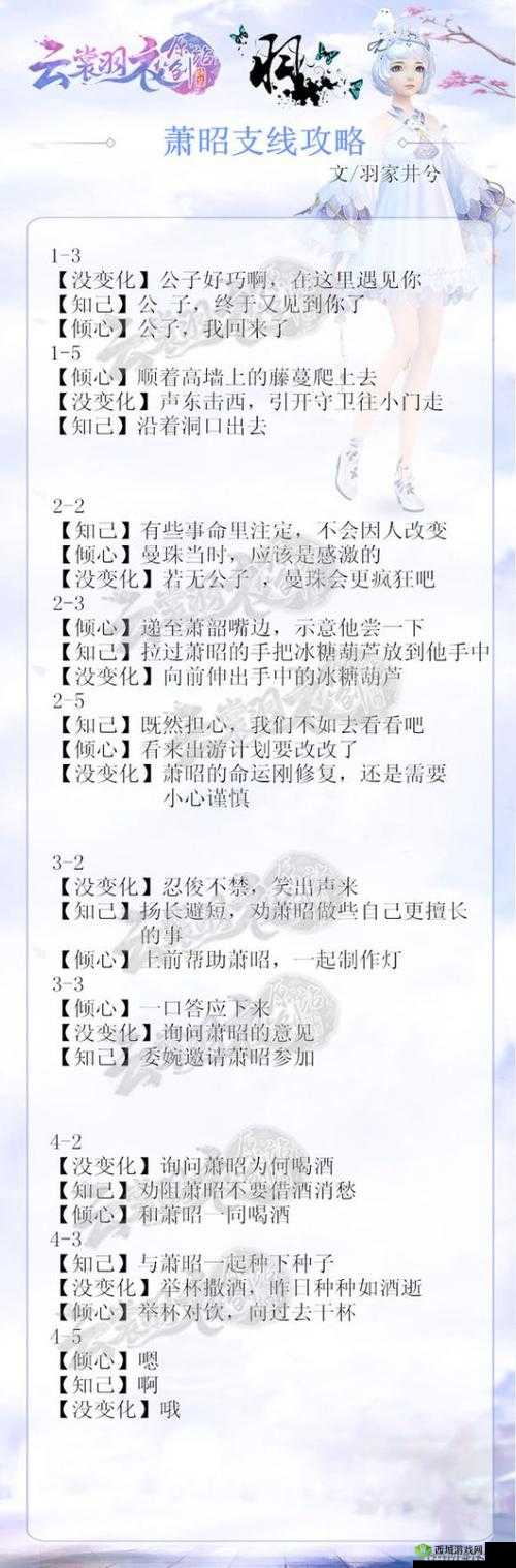 云裳羽衣天渊支线第1章过关技巧，出声埋怨就倾心